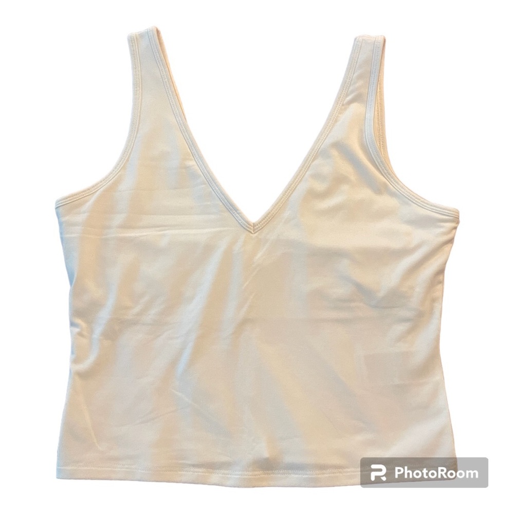 GapFit Brushed Jersey Brami Medium White NWT Crop Top